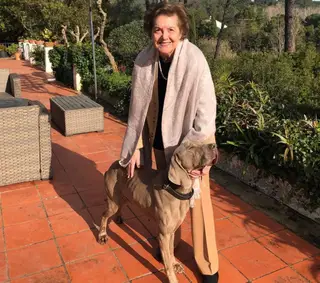 A mãe de Júlia Pinheiro com o Trufa