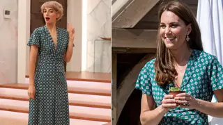 Joana Barrios usa vestido igual ao de Kate Middleton