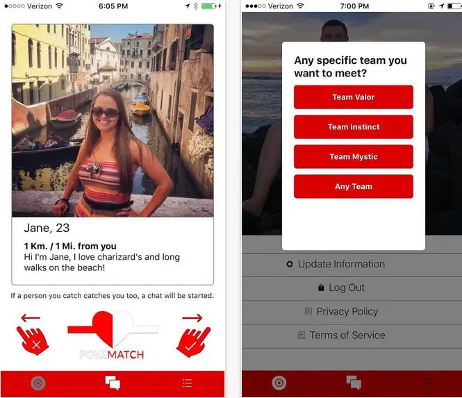 Pokémon Go + Tinder = PokeMatch