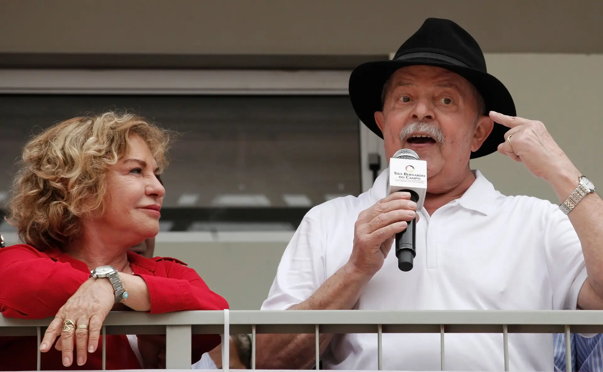 Lula da Silva e a mulher Marisa Letícia