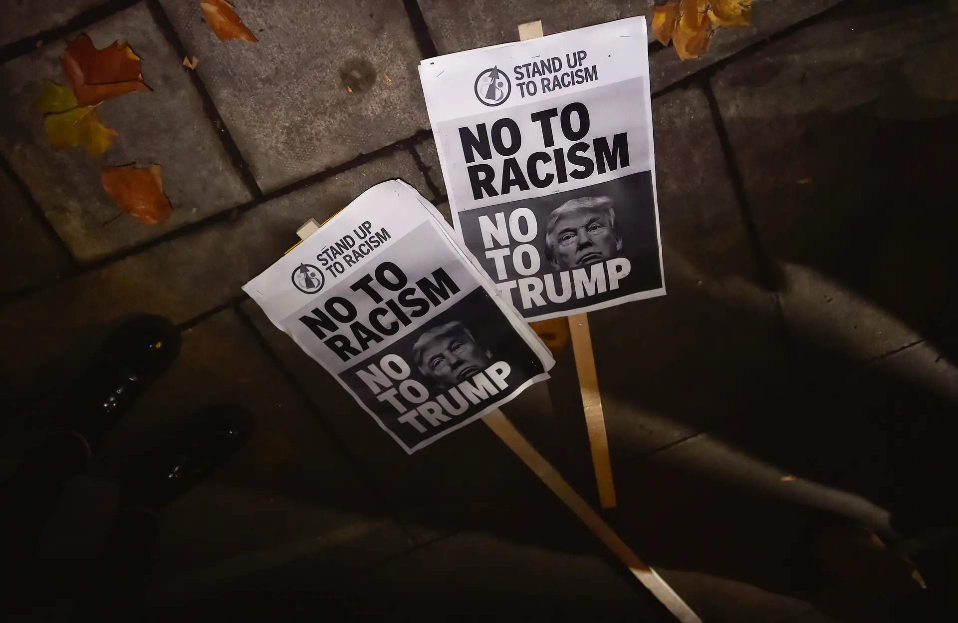 Protesto em Londres contra eleição de Trump