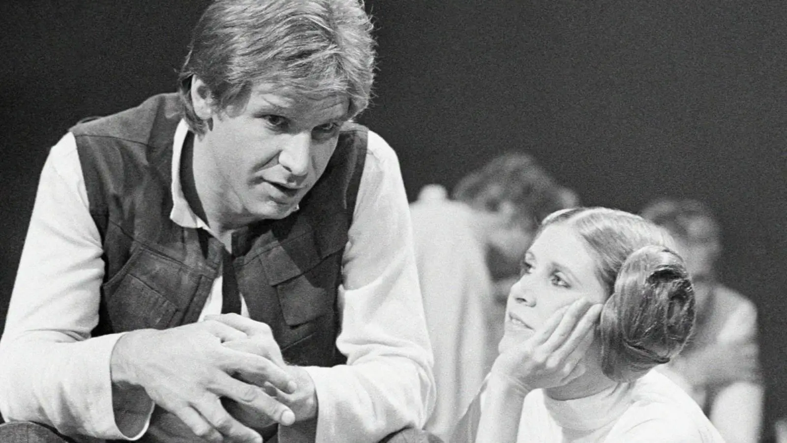 Harrison Ford e Carrie Fisher.