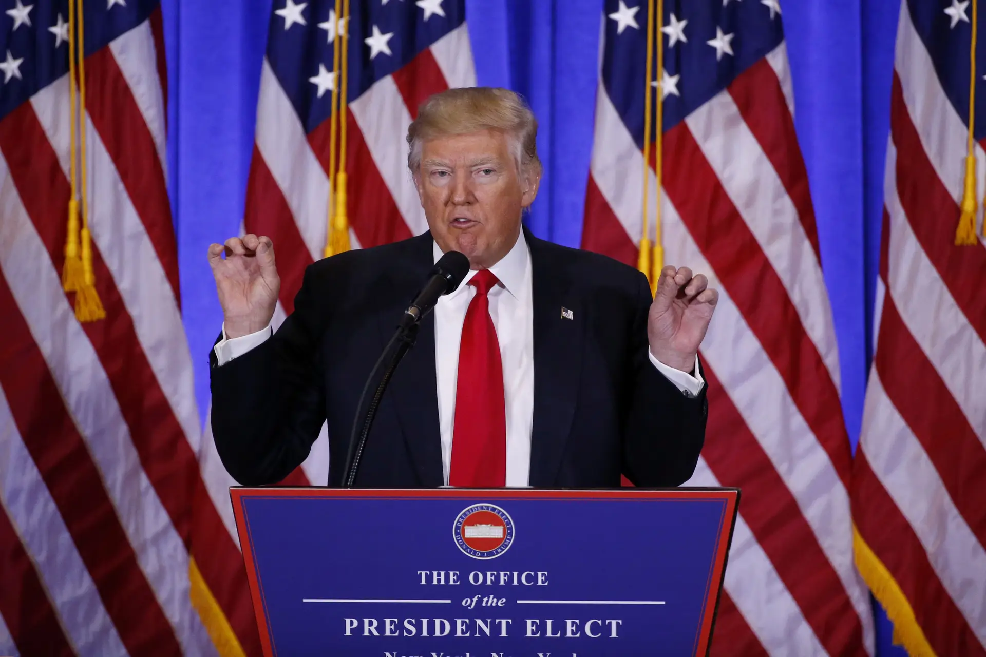 As expressões faciais de Donald Trump