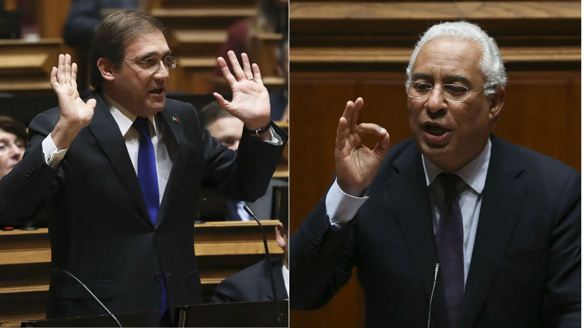Passos acusa Costa de atingir metas com "plano B", Costa diz que PSD tem "mau perder"