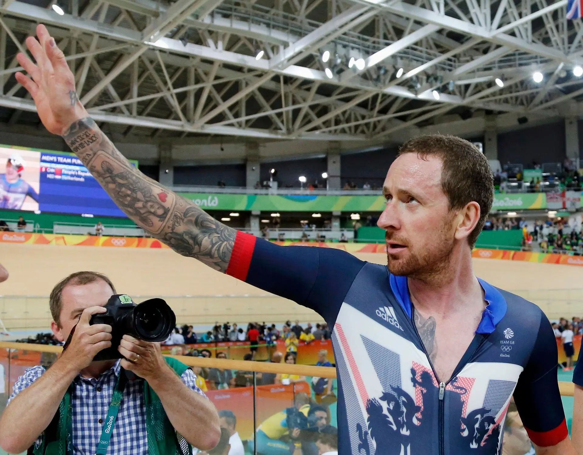 Ex-ciclista Bradley Wiggins parte perna num treino para um reality show