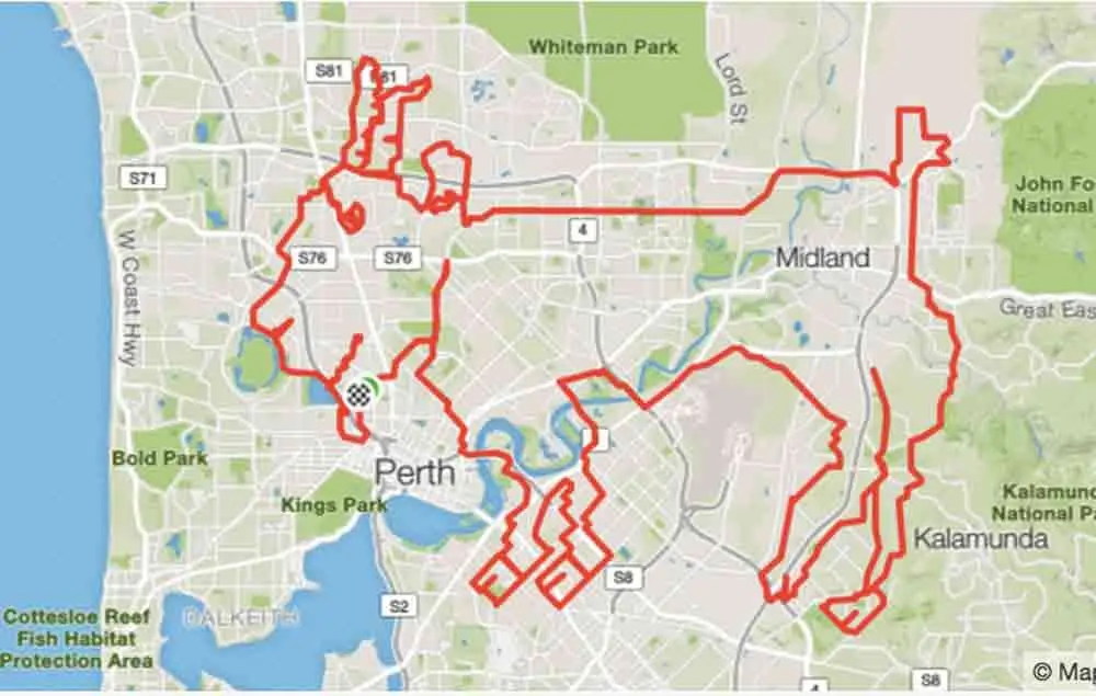 Trajetos de bicicleta transformados em obra de arte