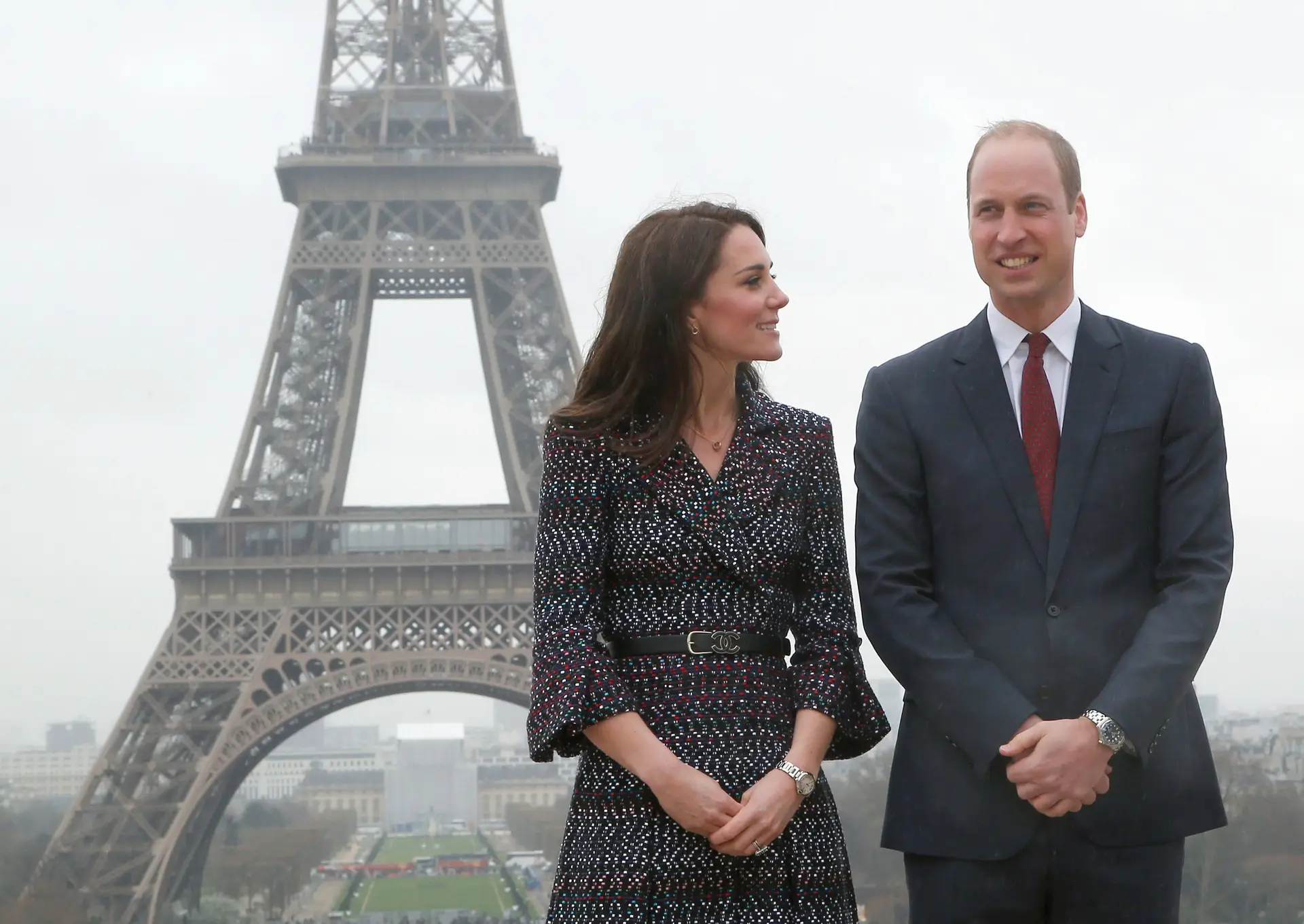 Príncipes William e Kate de visita a Paris