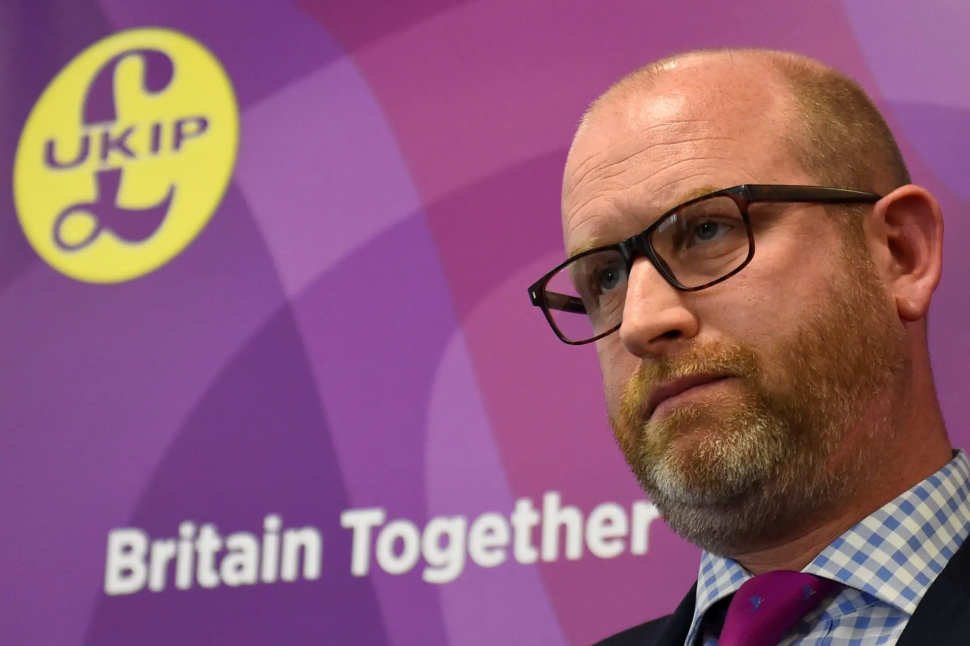 Paul Nuttall, líder do partido eurocético UKIP.