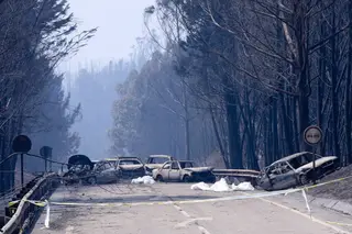 Muitas vítimas morreram na estrada a tentar fugir ao fogo