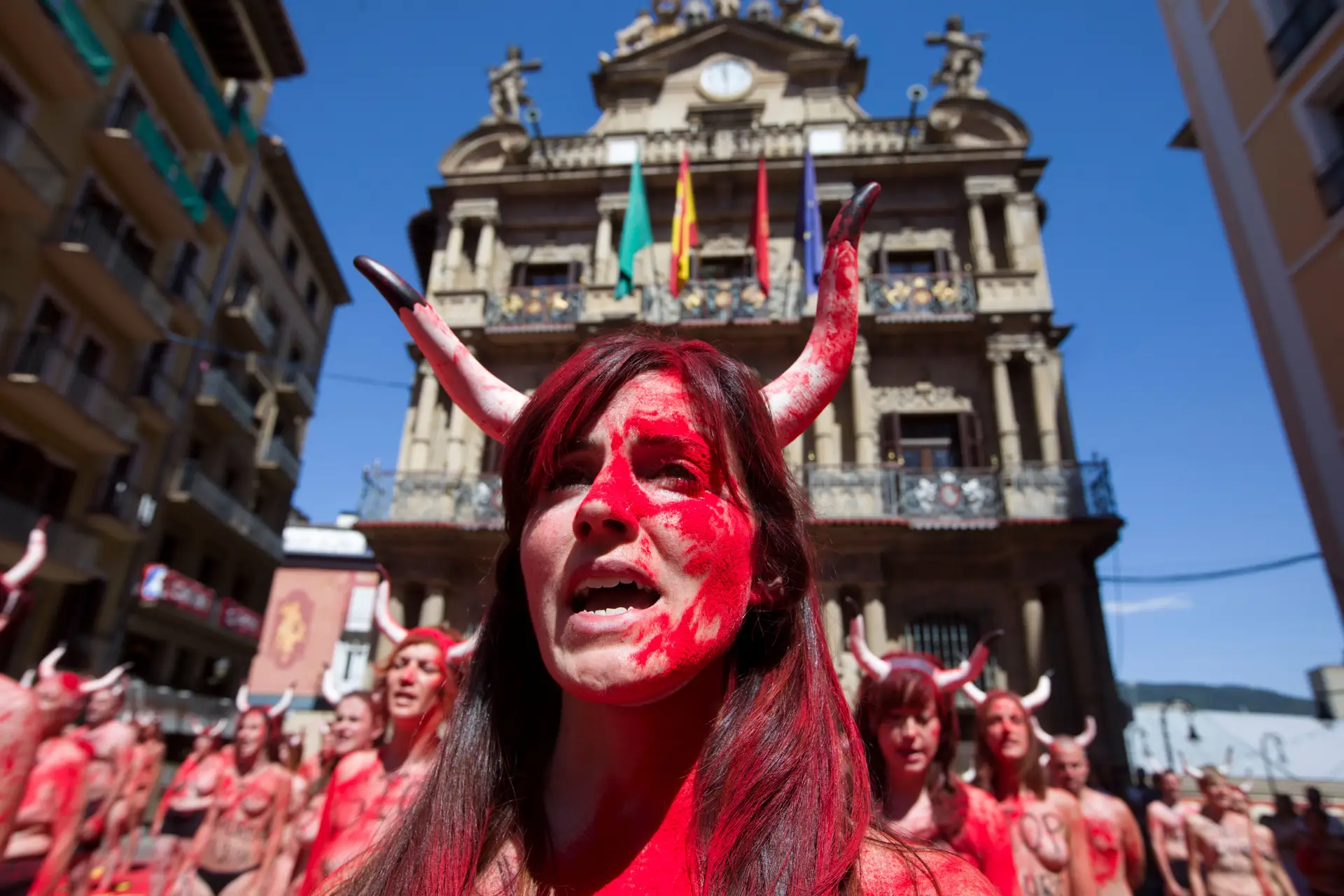 Seminus em protesto anti-tourada