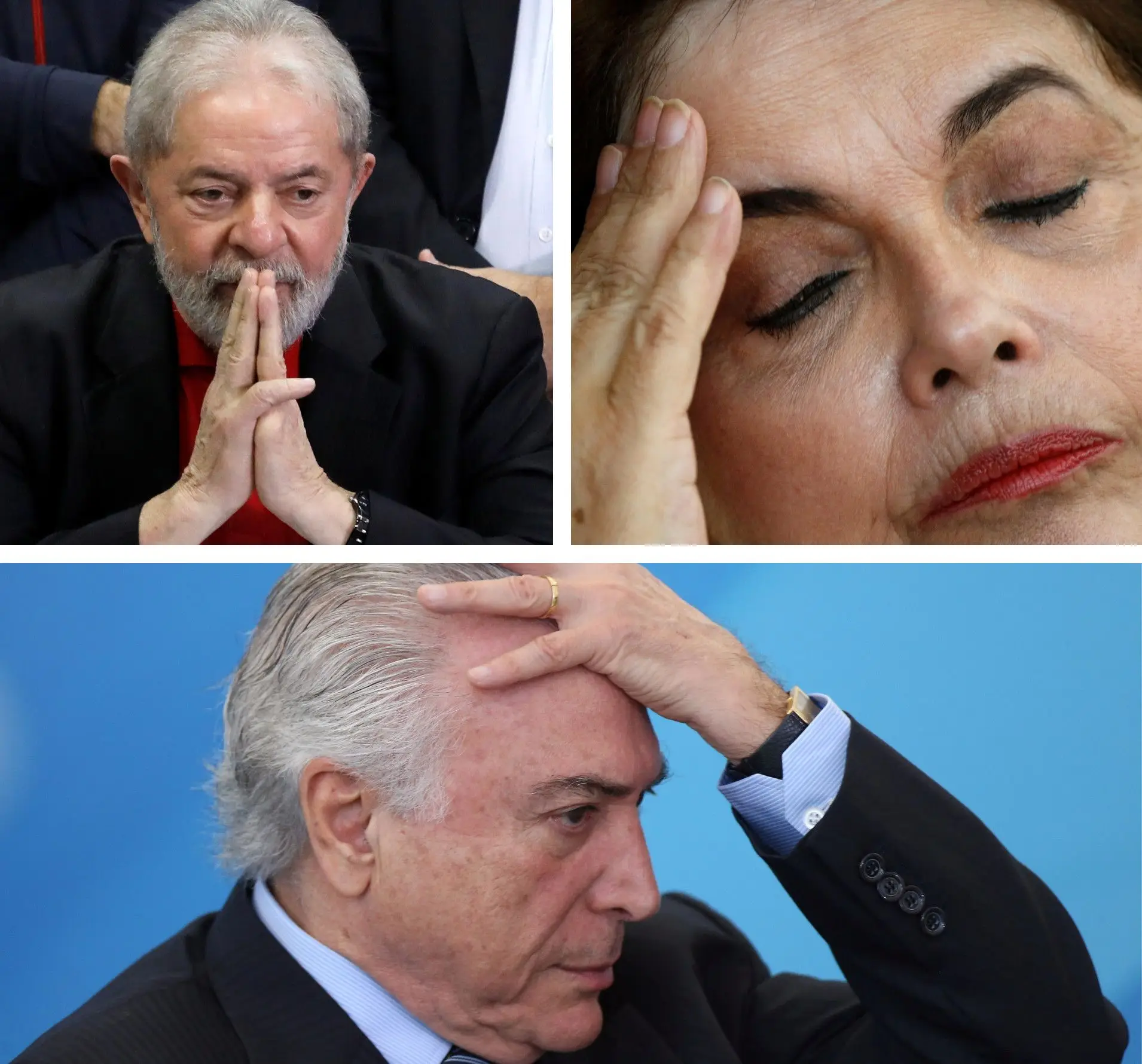 Em 12 meses Lula foi condenado, Dilma destituída e Temer acusado