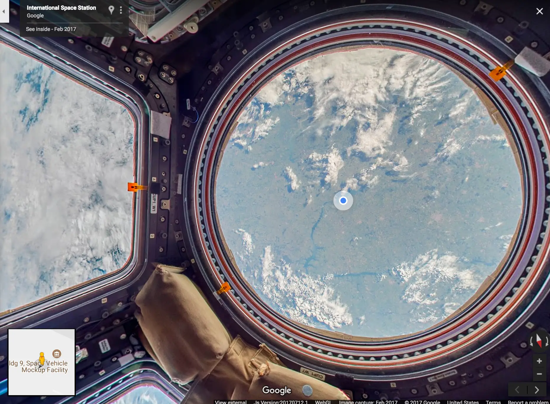 Espreitar para dentro da Estação Espacial através do Google Street View