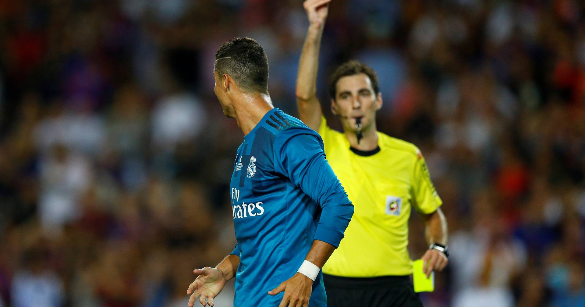 A reação de Cristiano Ronaldo após o empate contra o Paris Saint