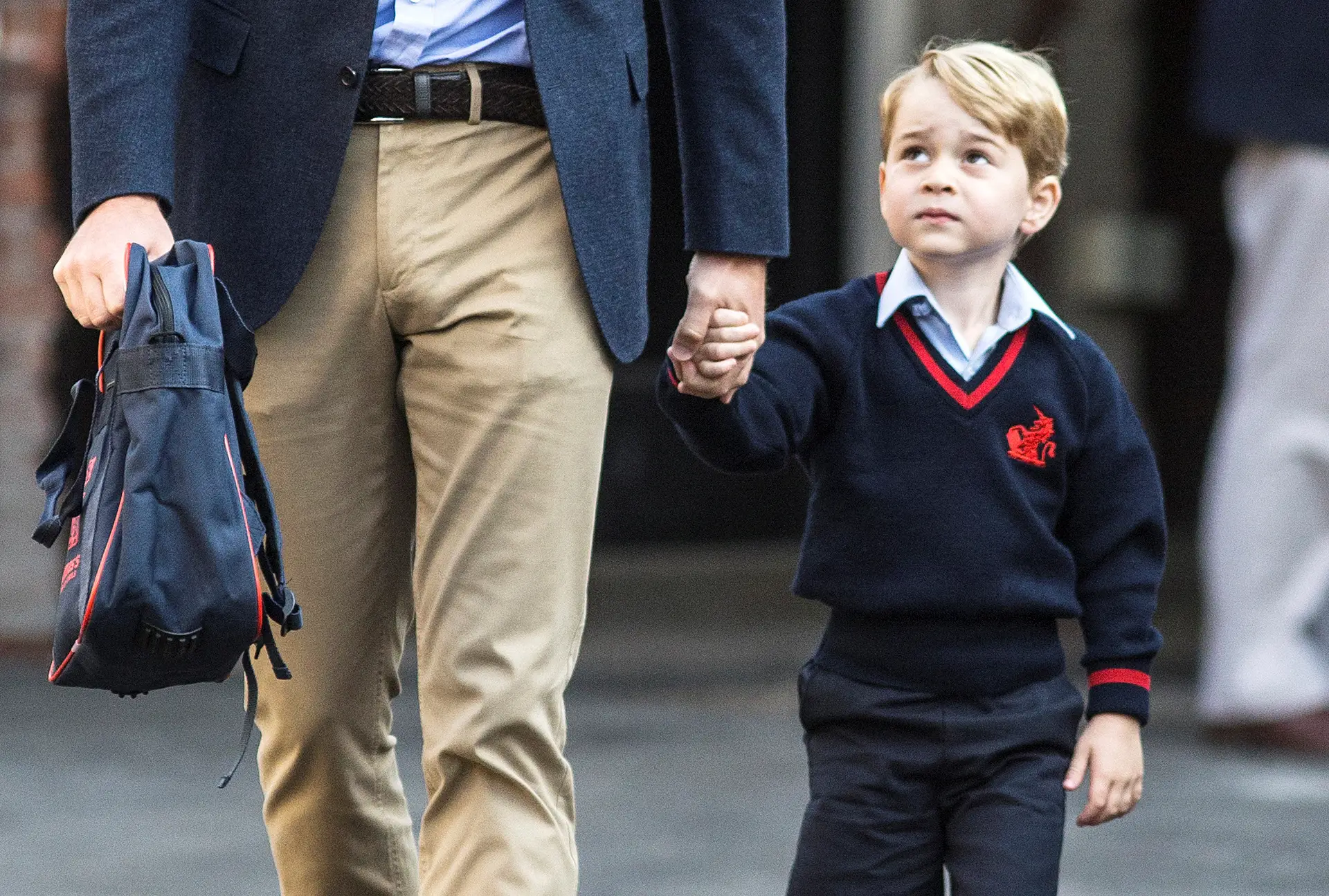 O primeiro dia de escola do príncipe George