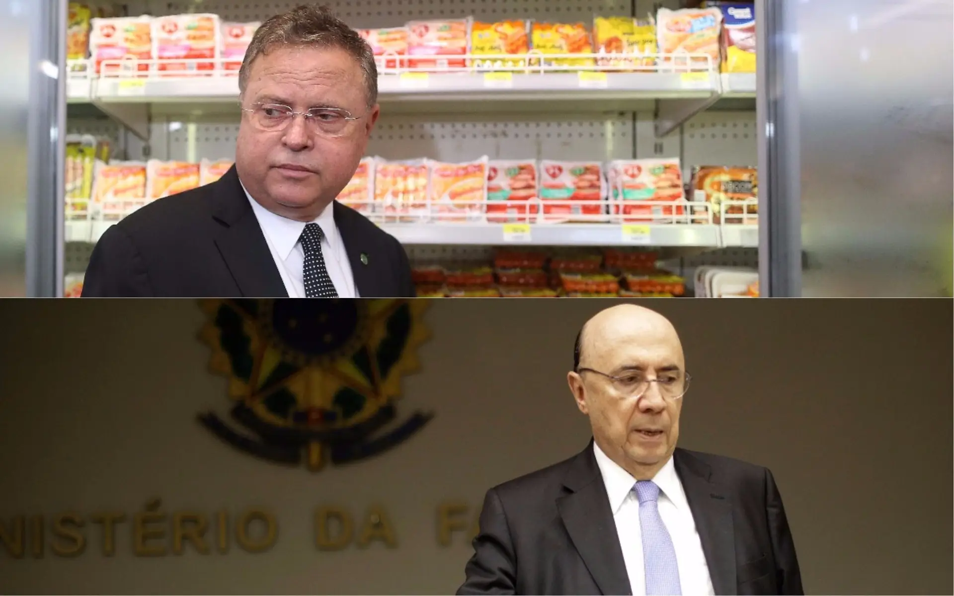 O ministro da Agricultura (em cima) e das Finanças (em baixo)