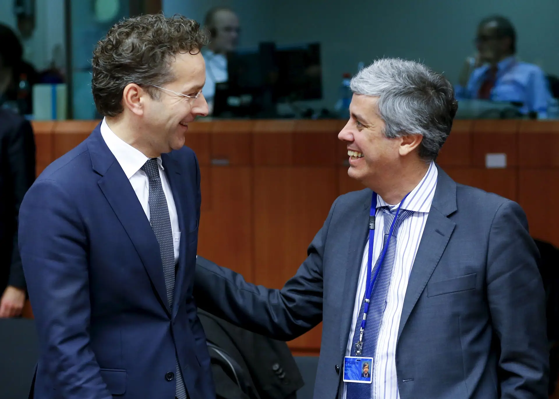 Jeroen Dijsselbloem e Mário Centeno