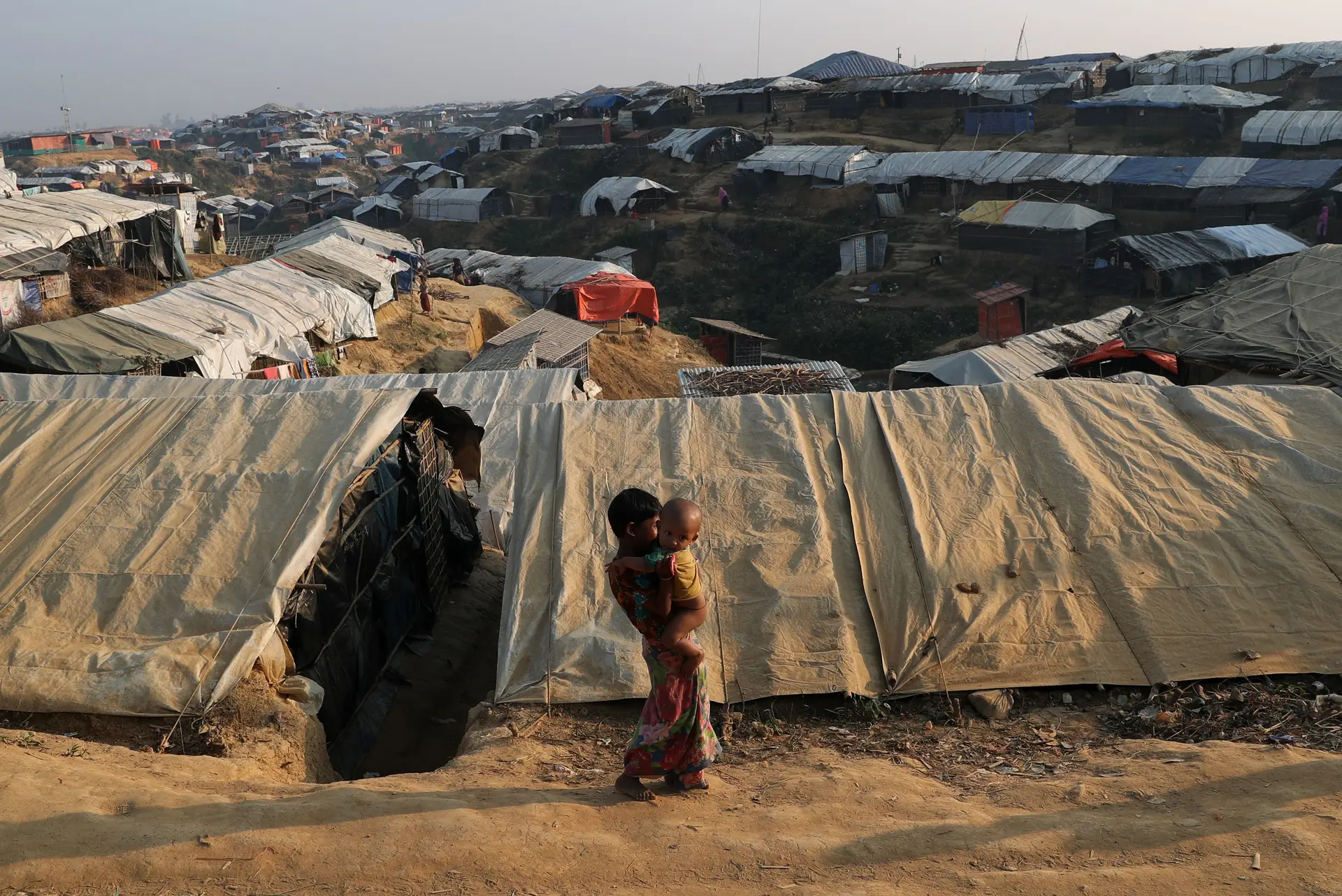 Na "casa" dos refugiados rohingya