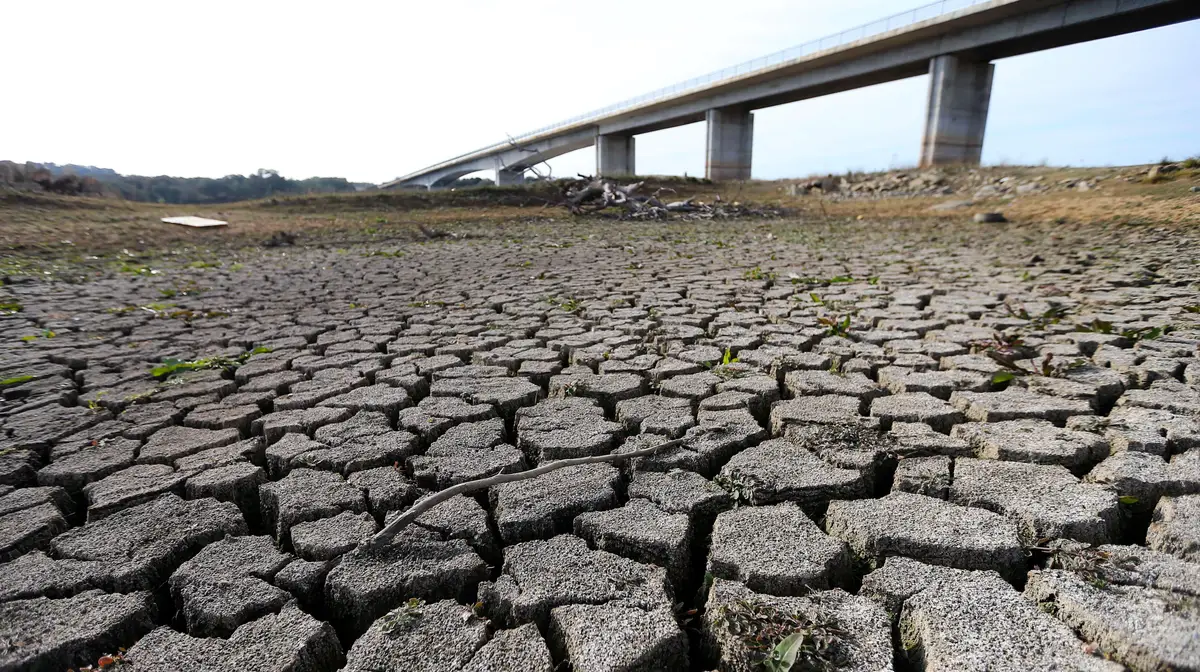 A seca no rio Guadiana.