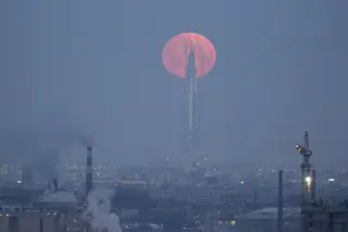 A rara "super Lua azul de sangue" em fotos