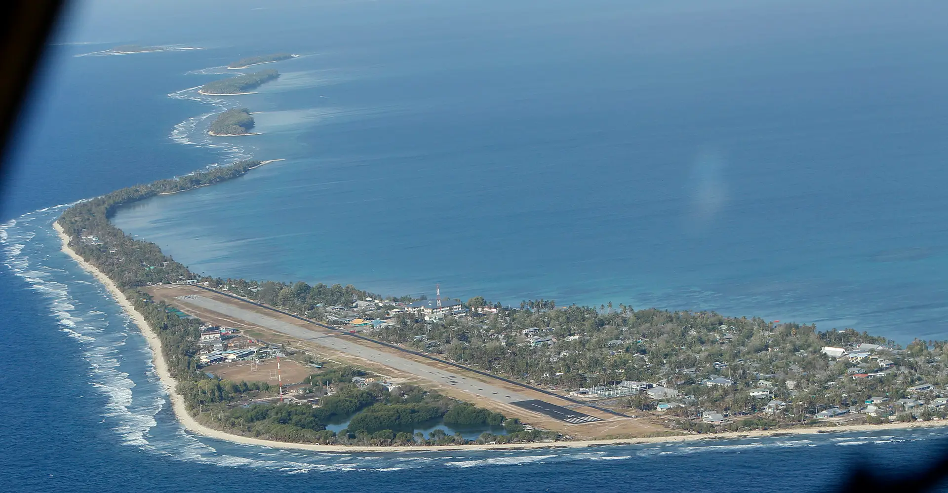 Funafuti, a principal ilha de Tuvalu