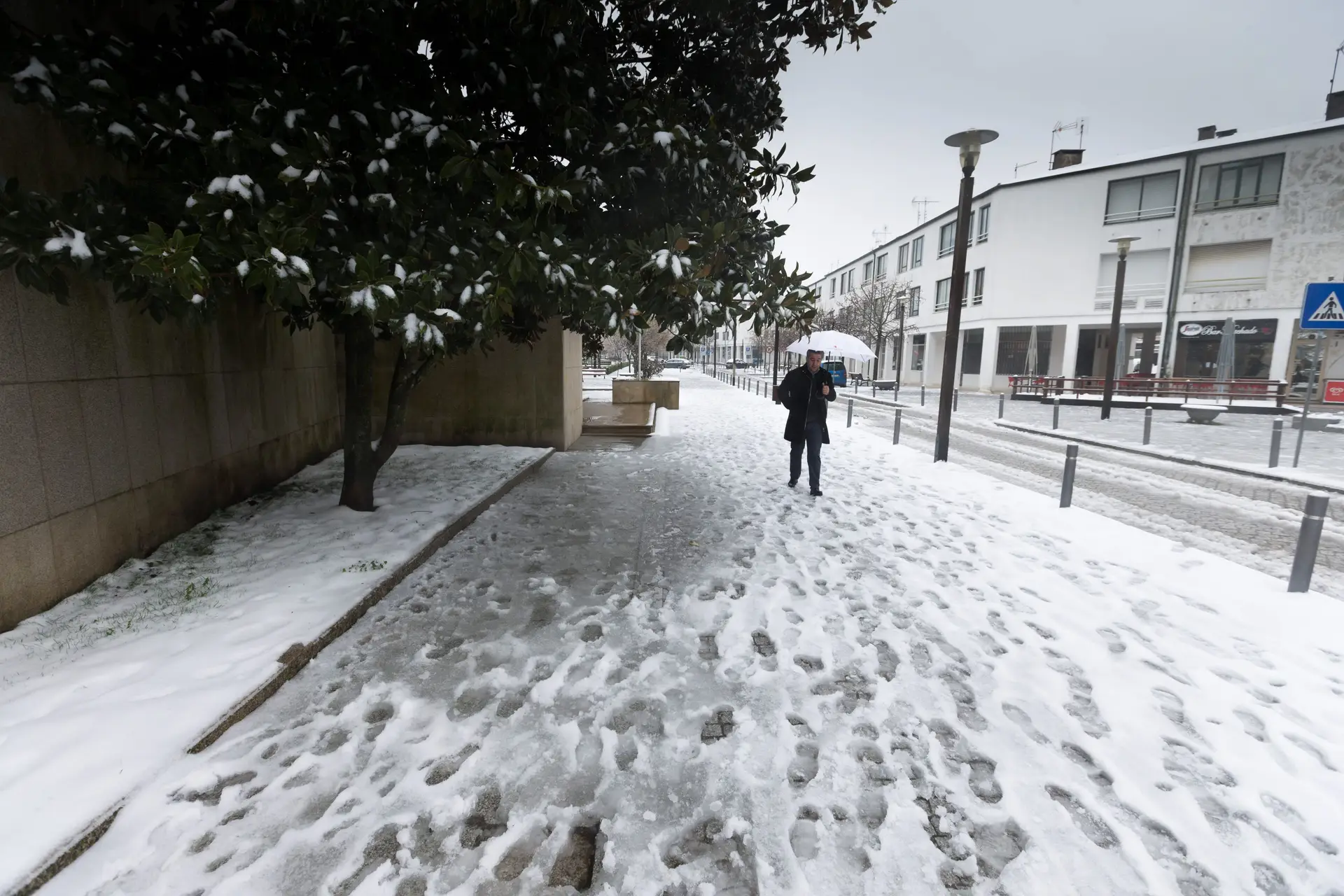 Ainda há neve mas Bragança está a regressar à normalidade