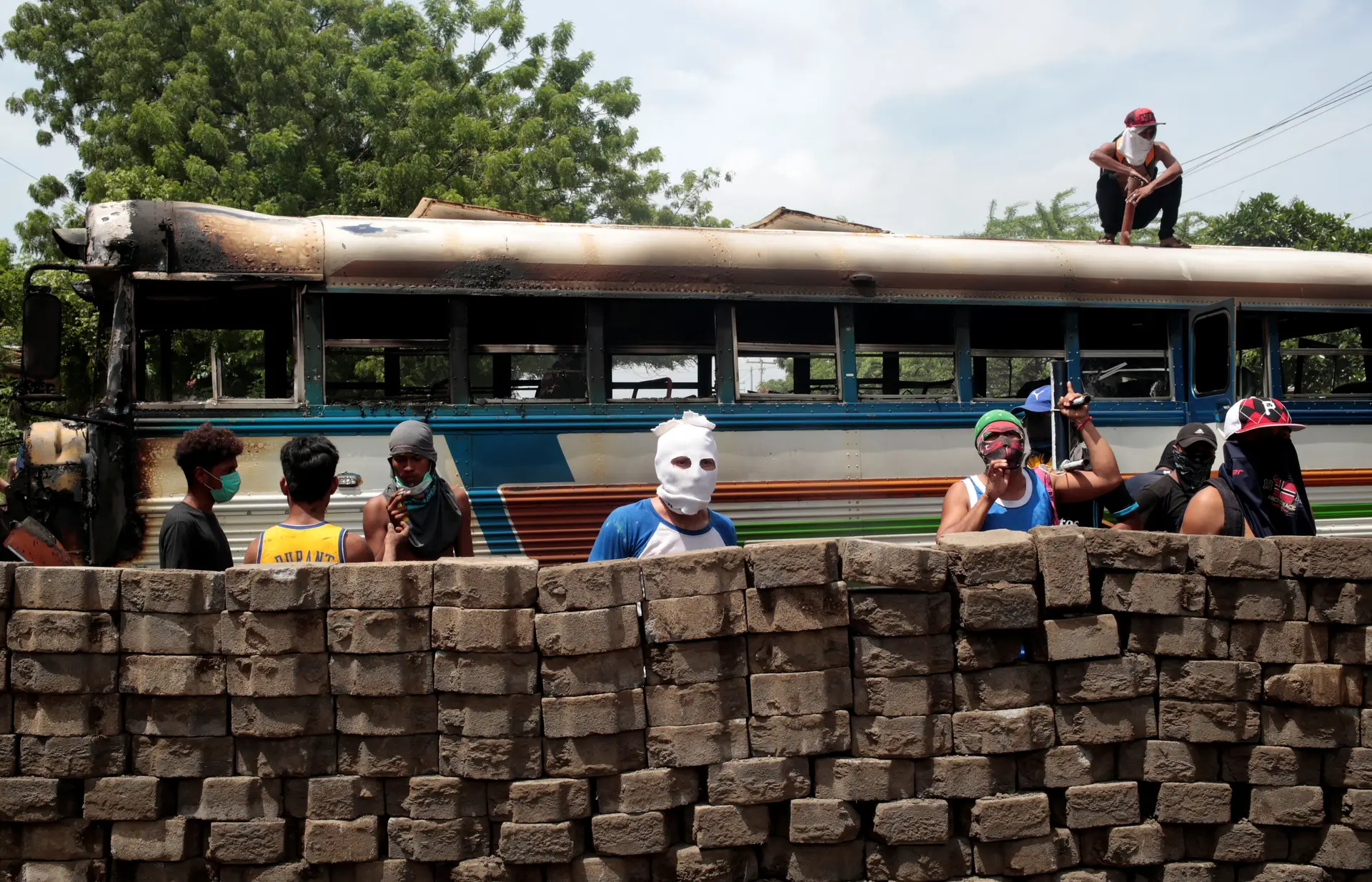 Um protesto contra o governo do Presidente Daniel Ortega em Tipitapa, Nicarágua, uma das cidades dos manifestantes acusados de terrorismo.