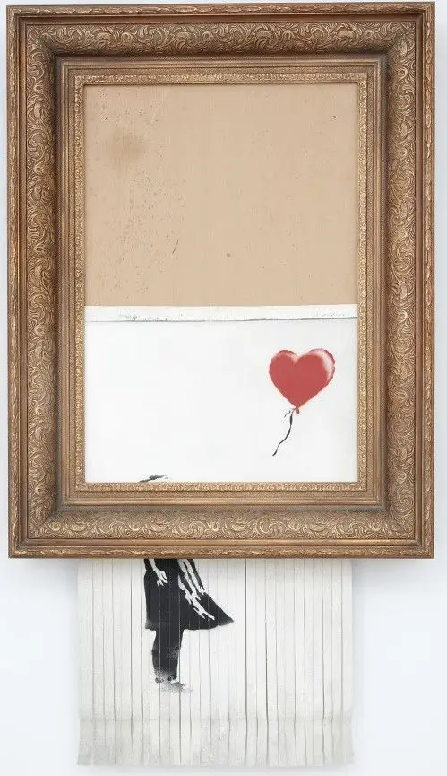 A nova obra de arte de Banksy intitulada "Amor no caixote do lixo" - 2018