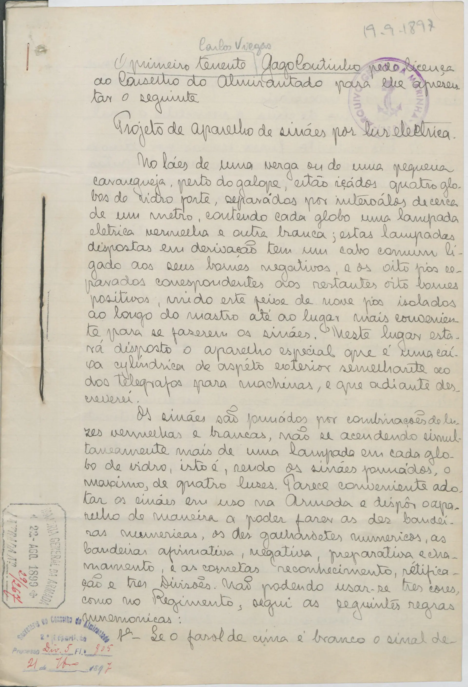 As invenções de Gago Coutinho que nunca saíram do papel