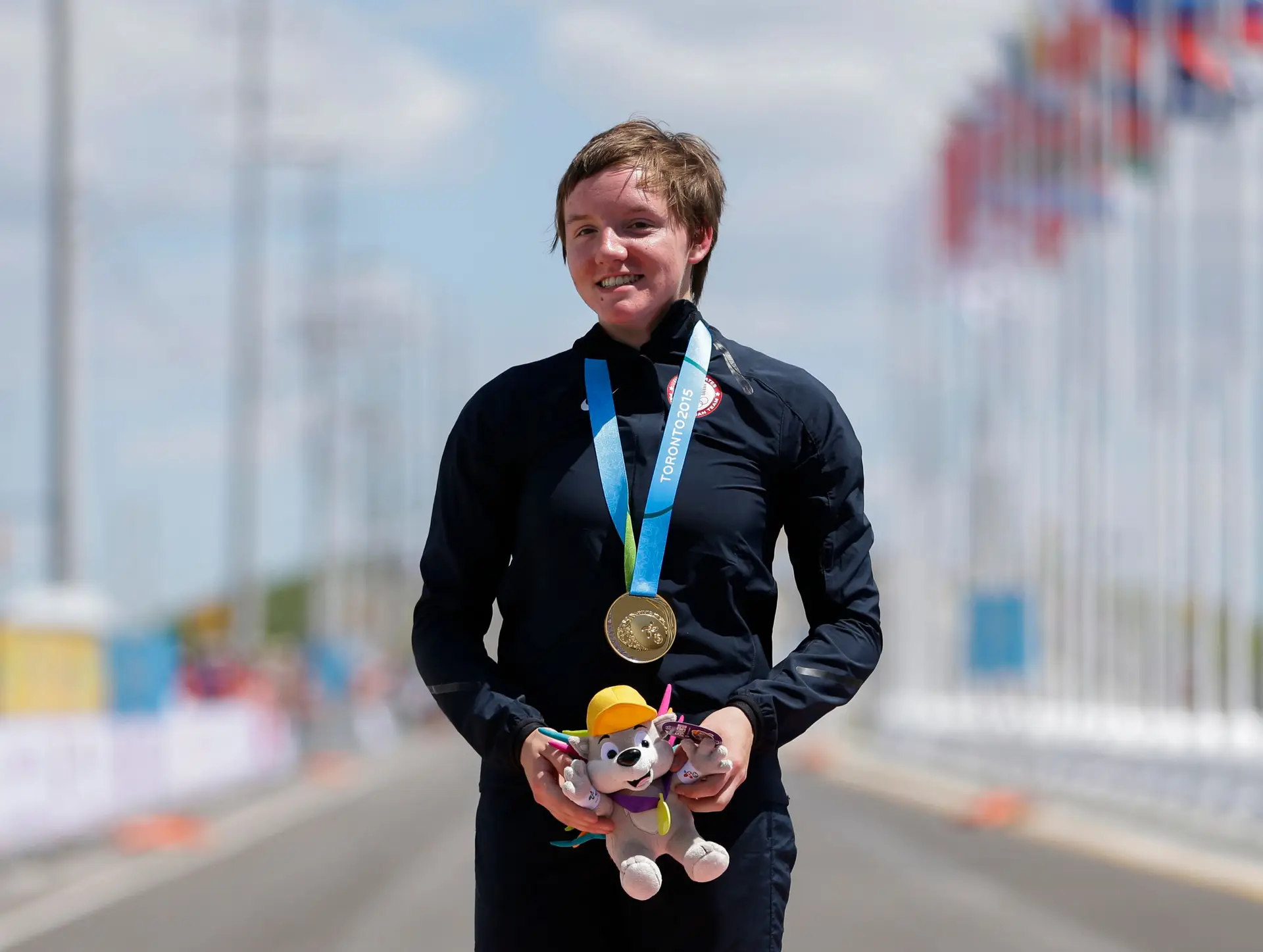 Kelly Catlin nos Jogos Pan-americanos em Ontário, em 2015