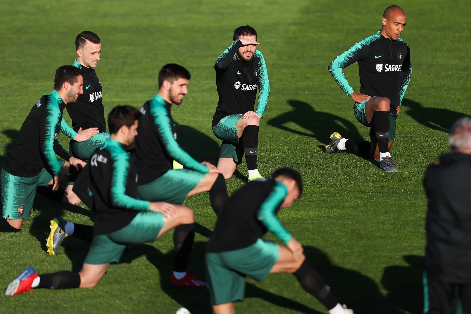 Primeiro treino de Portugal sem Ronaldo e com apenas 15 jogadores