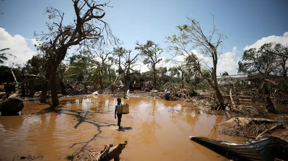 Destruição na Beira, Moçambique, depois da passagem do ciclone Idai.