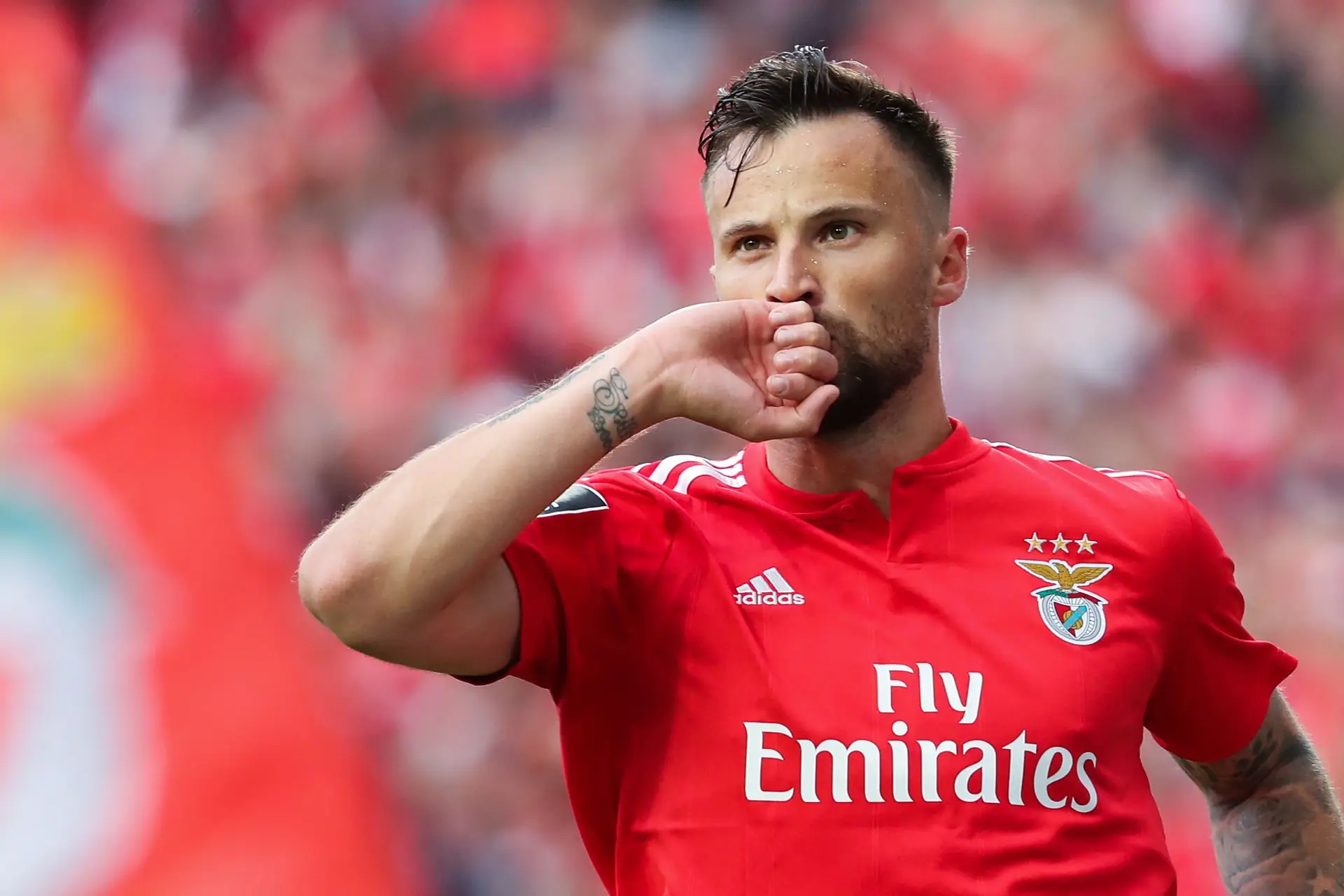 Adeptos festejam 37.º título do Benfica no centro da Covilhã