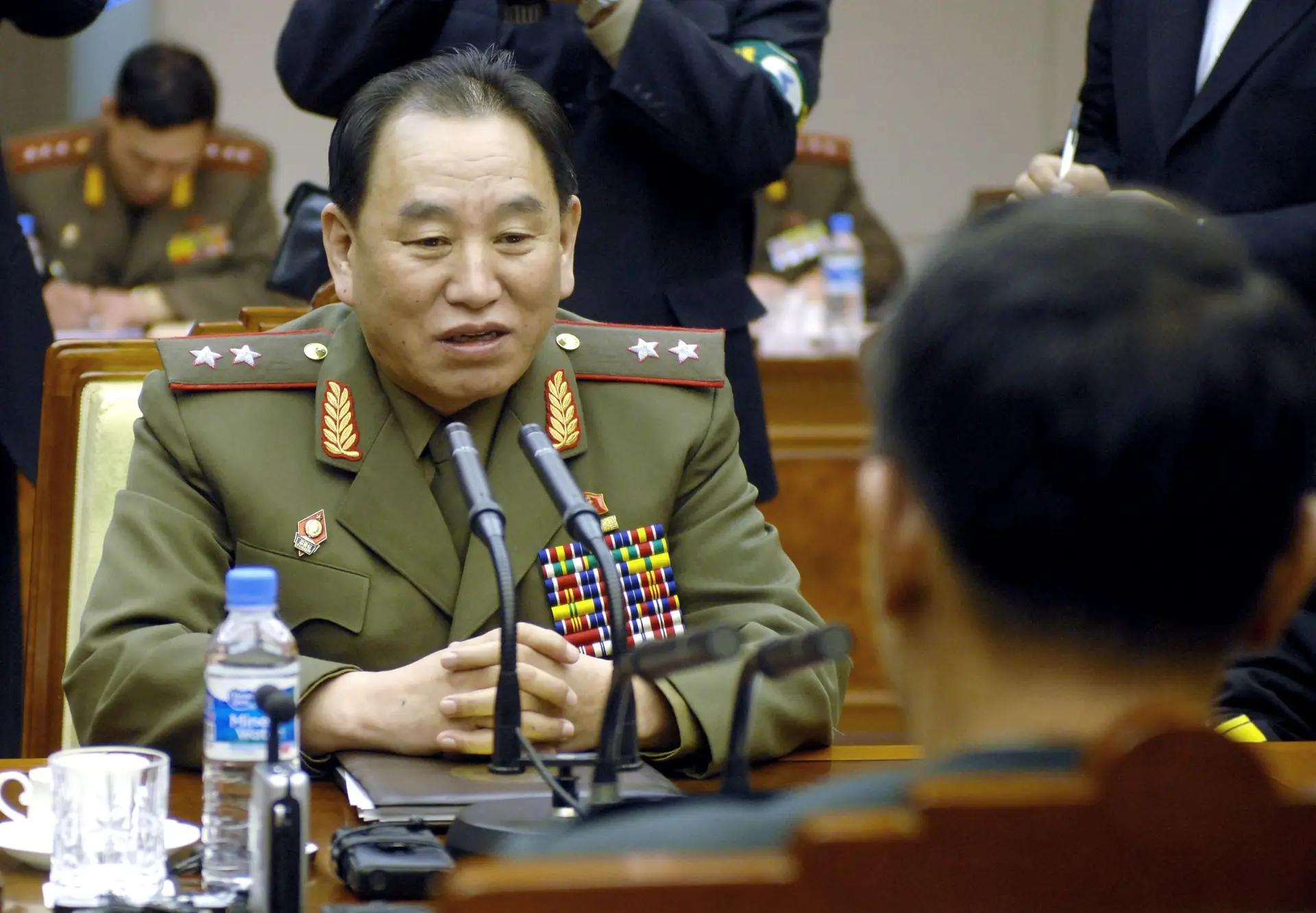 Kim Yong-chol, alto responsável do partido único no poder na Coreia do Norte e homólogo do secretário de Estado norte-americano, Mike Pompeo.