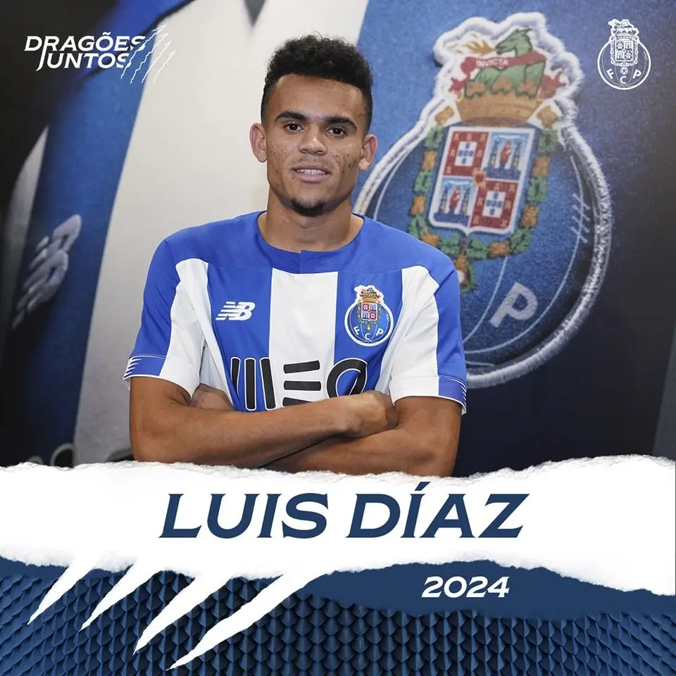Colombiano Luis Díaz assina até 2024 com o FC Porto