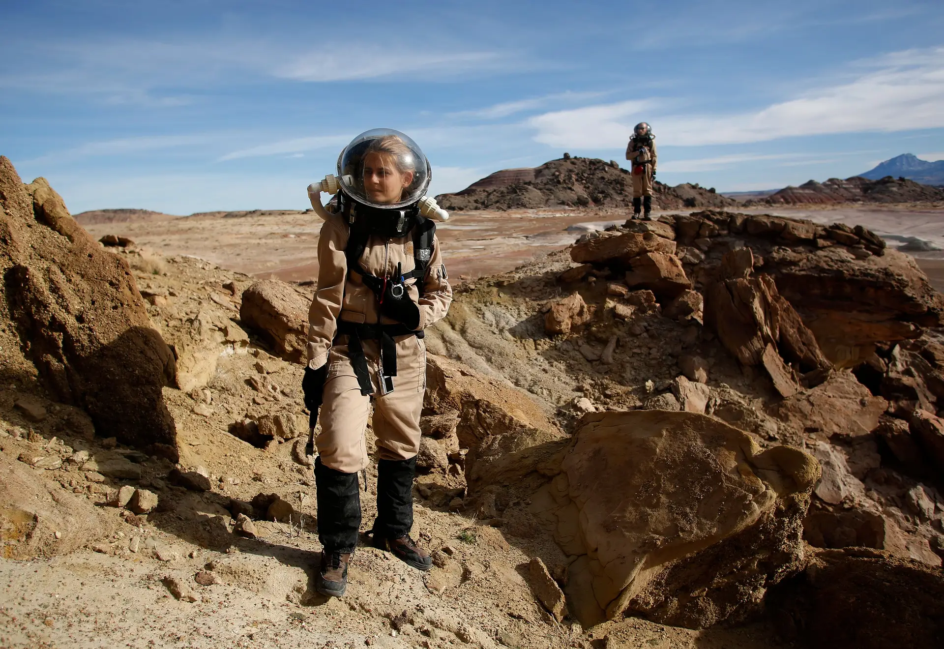 Simulação de uma viagem a Marte no deserto de Utah, EUA
