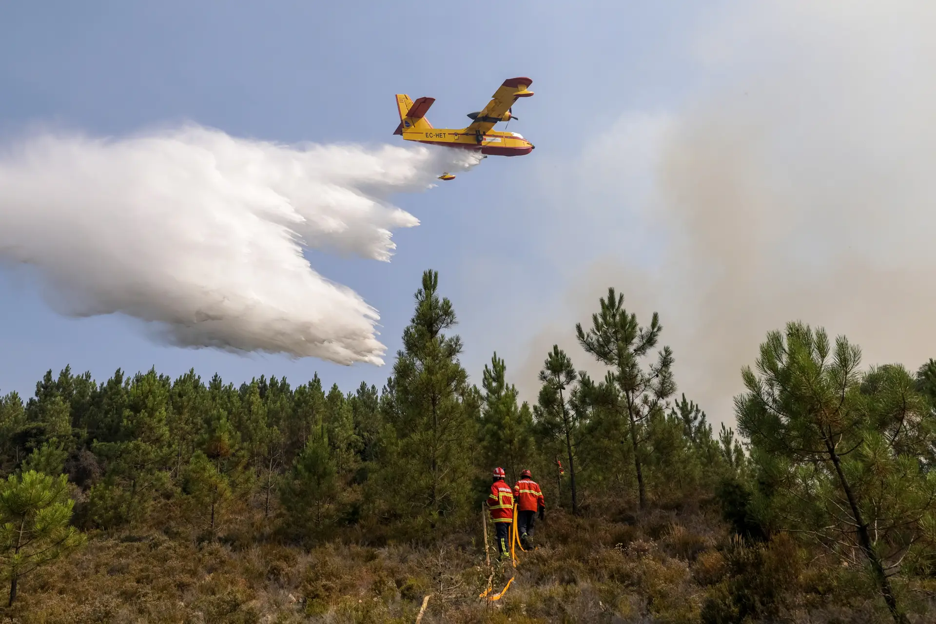 Fogo em Mação, distrito de Castelo Branco.