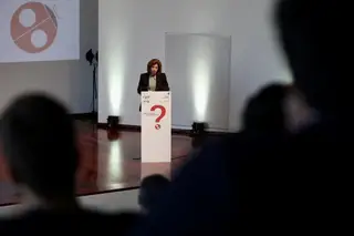Leonor Beleza, presidente da Fundação Champalimaud e ex-ministra da Saúde, fez o discurso que deu início à sessão