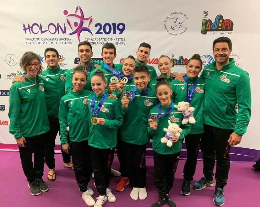 Portugal conquista medalha de ouro no Europeu de ginástica acrobática