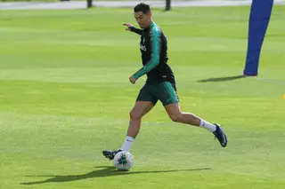 Ronaldo em pleno no treino da seleção portuguesa
