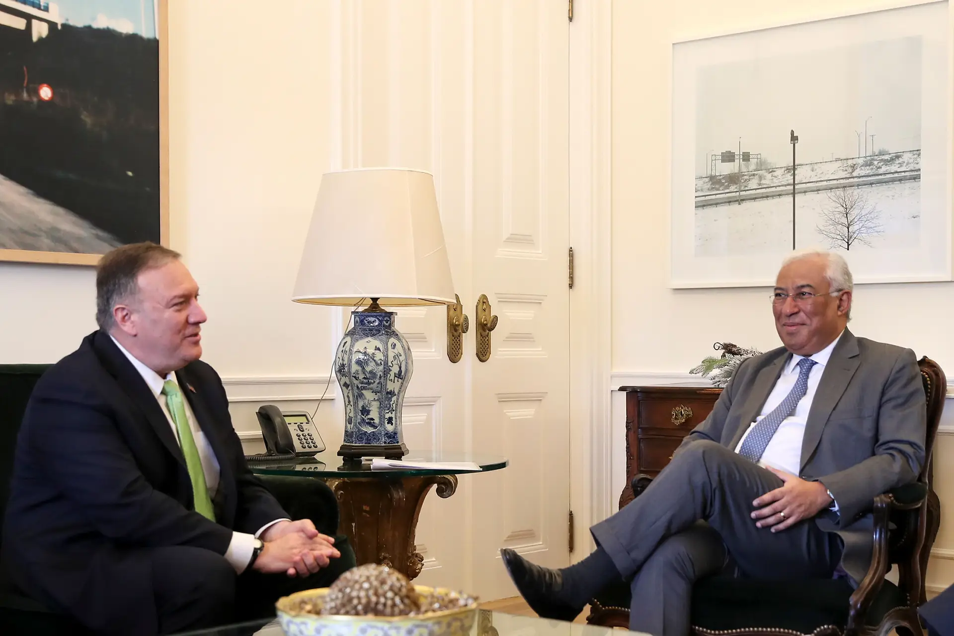 António Costa recebe Mike Pompeo em São Bento