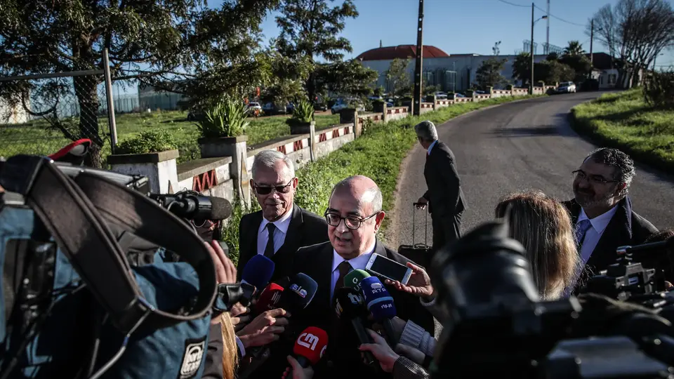 O ex-ministro da Defesa, Azeredo Lopes, à chegada ao Tribunal de Monsanto para ser ouvido na fase de instrução do processo de Tancos, em Lisboa.