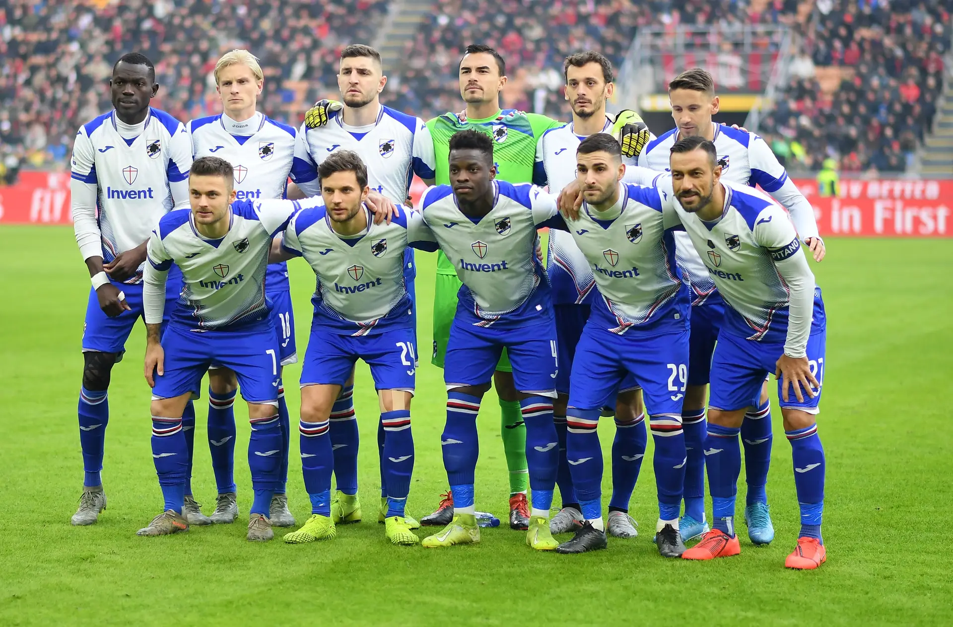 Mais 4 jogadores da Sampdoria infetados com o coronavírus