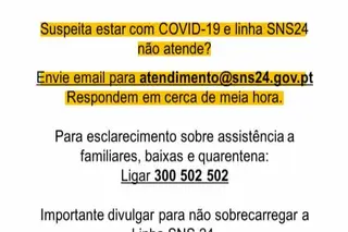 Casos suspeitos de Covid-19 são atendidos por e-mail?
