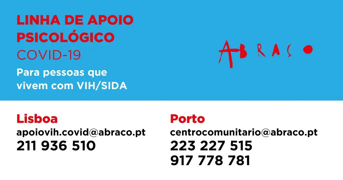 Abraço cria linha de apoio para doentes com sida esclarecerem dúvidas sobre coronavírus