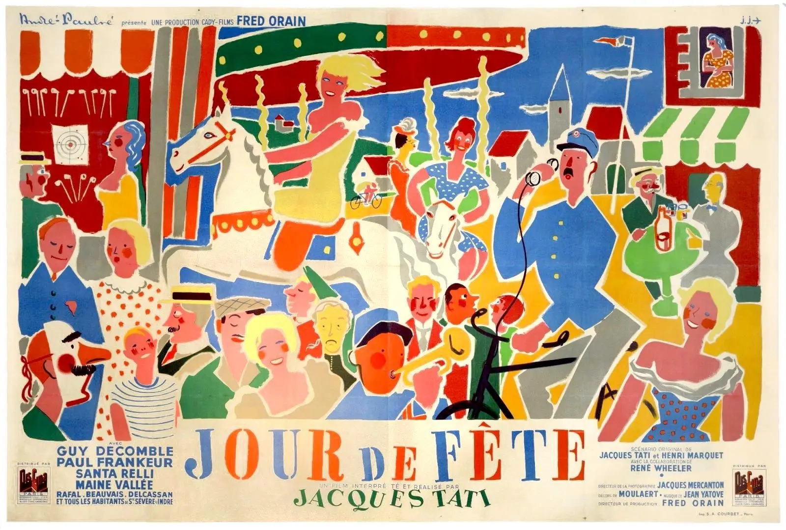
Cartaz original de "Jour de Fête/Há Festa na Aldeia", (1949)