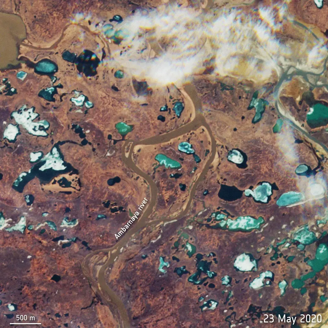 As imagens captadas pelo satélite da Agência Espacial Europeia Copernicus Sentinel-2 ao longo da última semana.