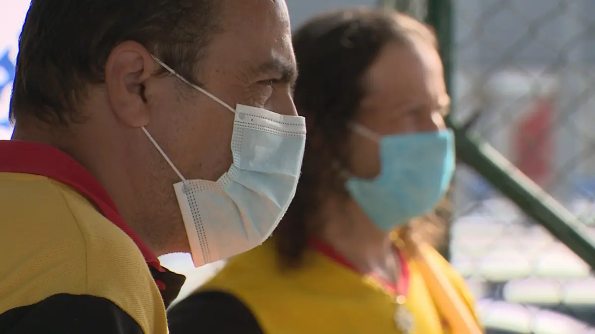 Funcionários da DHL Azambuja em protesto por mais medidas de combate à Covid-19