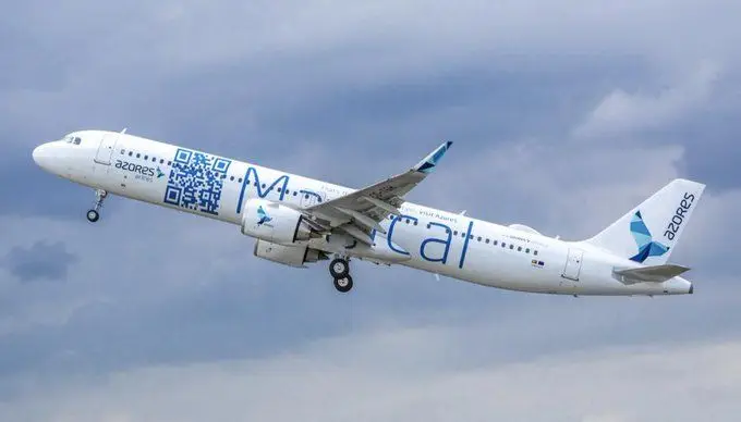 Azores Airlines realiza primeiro voo com combustível sustentável