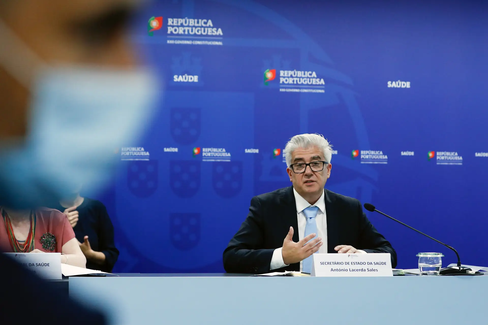 O secretário de Estado da Saúde, António Lacerda Sales, durante a conferência de imprensa diária de atualização de informação da situação epidemiológica em Portugal, relativa à infeção pelo novo coronavírus