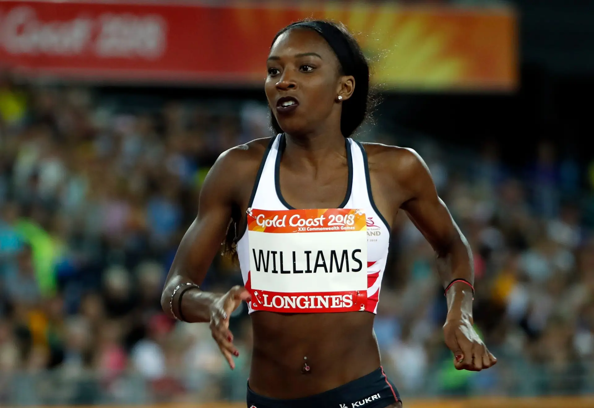 A atleta Bianca Williams numa prova na Austrália em 2018
